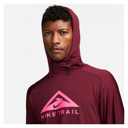 Nike Dri-Fit Trail Kapuzenoberteil Rot Pink