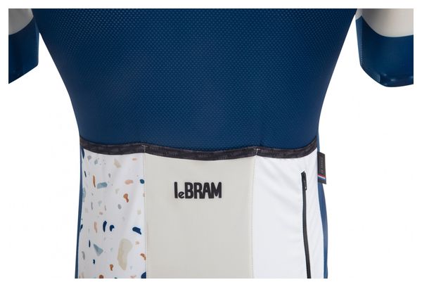 LeBram Terrazzo Blau Kurzarmtrikot Tailored Fit