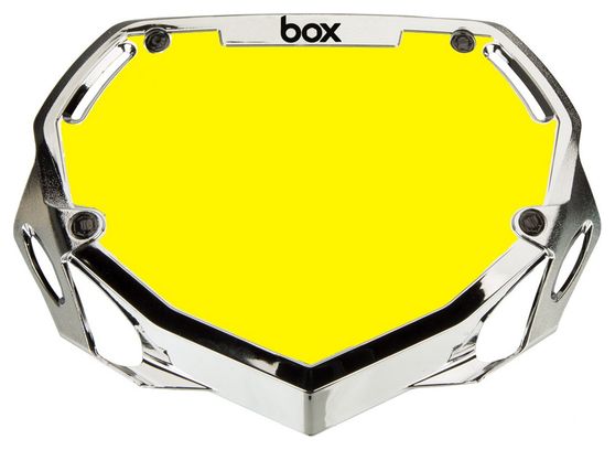 Plaque BOX two mini white et yellow/chrome silver