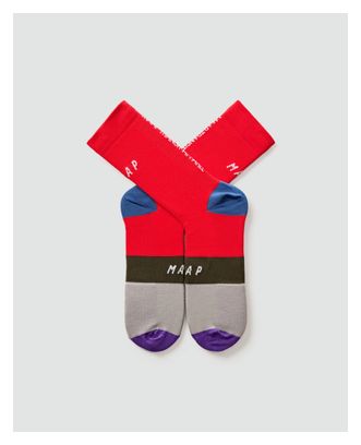 MAAP Tempo Flame Socks Red/Gray