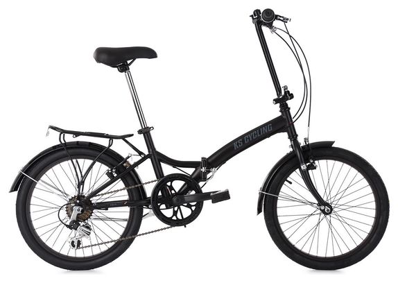 Vélo pliant 20'' Foldtech noir 6 vitesses TC 32 cm KS Cycling