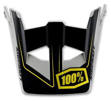 100% Visor For Aircraft Helmet - Black / Yellow