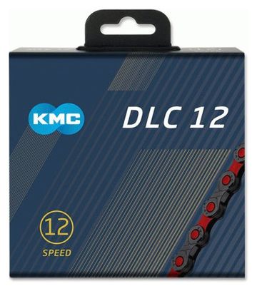 Cadena KMC DLC VAE 126 eslabones 12V Negro / Rojo