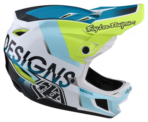 Troy Lee Designs D4 Composite Helm Qualifier Weiß/Grün