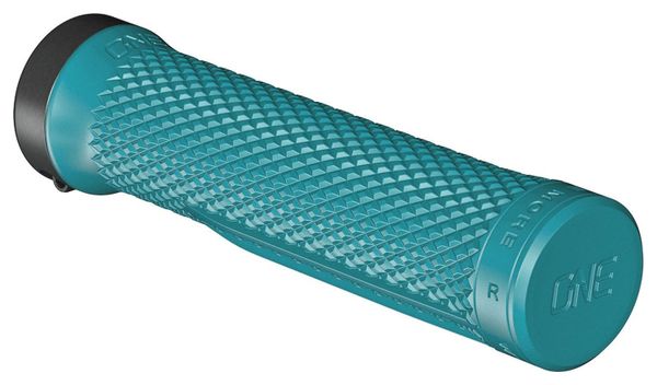Pair of OneUp Lock-On Turquoise Grips