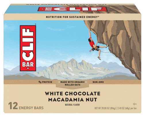 CLIF BAR Energy bars White Chocolate Macademia Nut x12