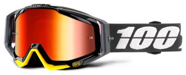 100% Racecraft Fortis Goggle Grey Frame Iridium Orange Lens