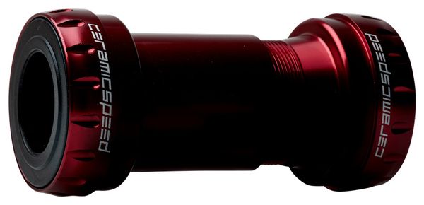 Eje de pedalier Ceramicspeed BB30 Shimano / FSA / Rotor 24mm Rojo