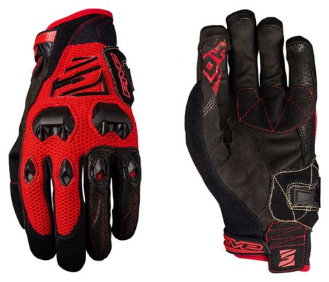 Five DH Long Gloves Red Black