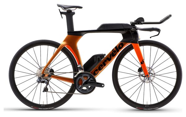 Vélo de Triathlon Cervélo P5 Disc Shimano Ultegra Di2 8050 11V Orange Chameleon 2021