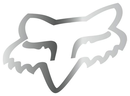 Adesivo Fox Racing Shox Testa di volpe 25,5 cm Argento