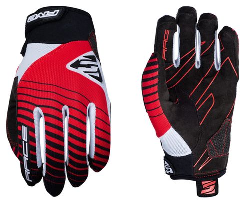 Five Race Long Gloves Red Black White