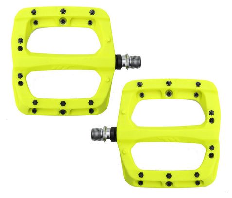 Pair of Flat Pedals HT PA03A Yellow