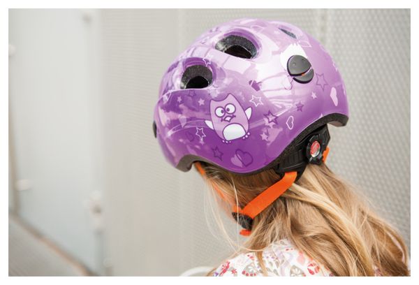 Abus Smiley 2.0 Purple Star Kids Helmet 
