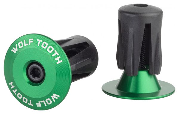 Wolf Tooth Alloy Bar End Plugs Green
