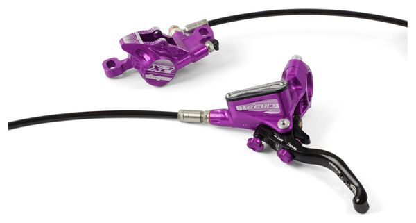 Hope Tech 3 X2 Brake - Front Lever Purple Standard Hose