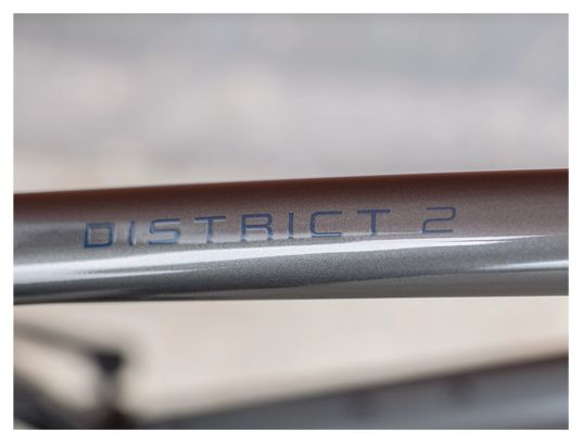 Bici da città Trek District 2 equipaggiata con Shimano Nexus 7V Lithium Grey 2023