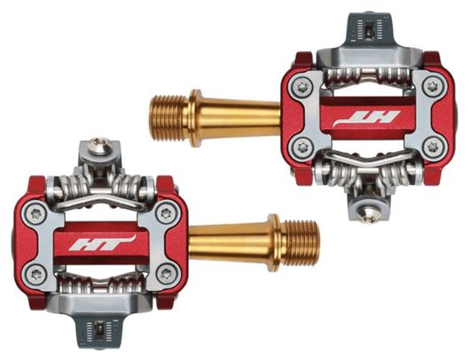 HT Components MTB Pedals M1T Titanium Red