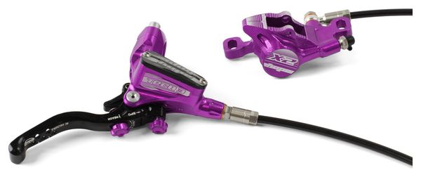 Hope Tech 3 X2 Brake - Manguera trasera derecha Purple Manguera estándar