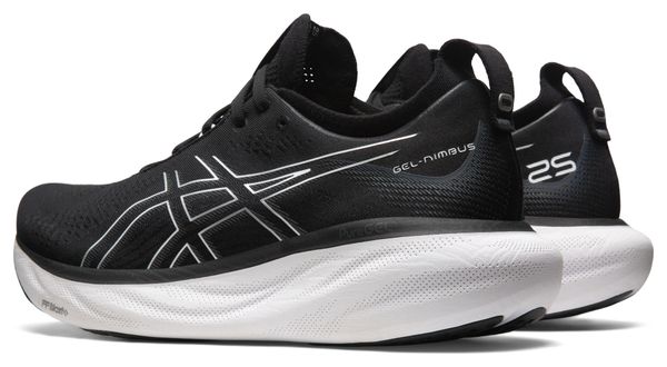 Chaussures de Running Asics Gel Nimbus 25 LARGE Noir Blanc