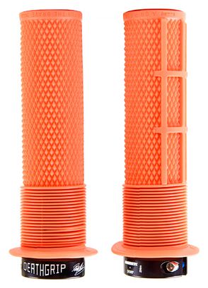 DMR DeathGrip Thin Grips with Flanges Tango Orange