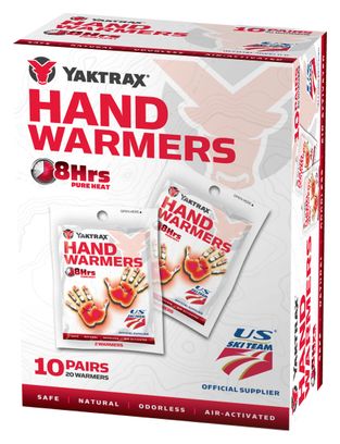 Lot de 10 Paquets de Chaufferettes pour Mains Yaktrax Hand Warmers 8 Heures