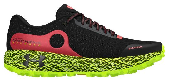 Under Armor HOVR Machina Off Road Trail Shoes Black Red Yellow