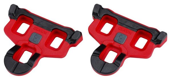 Pair of BBB PowerClip 3 ° Red Cleats