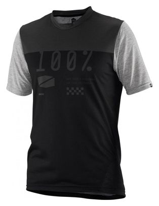 100% Airmatic Shortsleeve Jersey Black/Charcoal