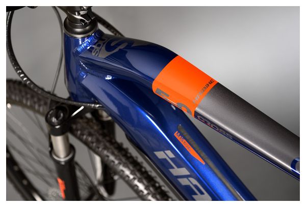 Bicicletta da turismo ibrida Haibike SDuro Cross 5.0 Shimano Deore / XT 10S 500 Wh 700 mm Blu Arancio 2020