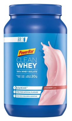 PowerBar Clean Whey 100% Whey Isolate Protein Powder Strawberry 570 g