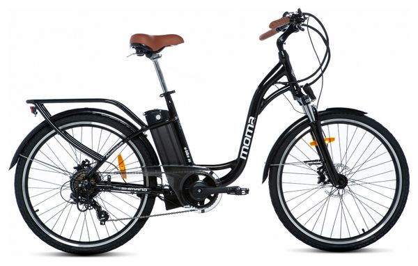 Vélo de ville électrique Moma Bikes 26.2 Shimano 7V Noir