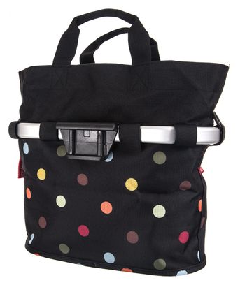 Klickfix Bikebasket Oval S Dots Handlebag Bag Black Multicolor