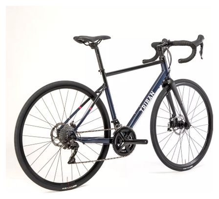 Bicicleta de carretera para mujer Triban RC520 Disc Shimano 105 Night Blue