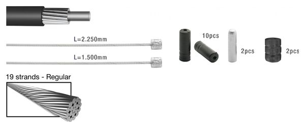 Elvedes Basic Cable Kit Übertragungskabel Silber