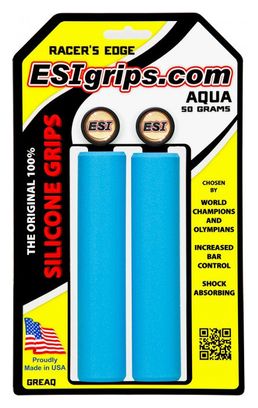 ESI Racers Edge 30mm Grips - Aqua