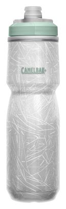 Botella de agua Camelbak Podium Ice de 620 ml, blanco / verde