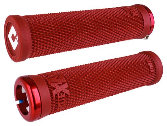 Coppia di manopole Odi Ruffian XL V2.1 135 mm Rosso / Bianco