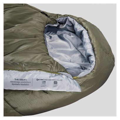 Sleeping Bag Forclaz Trek 500 0 Degres Medium Khaki