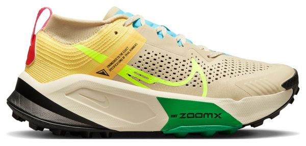 Nike ZoomX Zegama Trail Running Shoes Yellow Green Women's