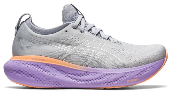 Asics Gel Nimbus 25 Grey Violet Orange Women's Running Shoes