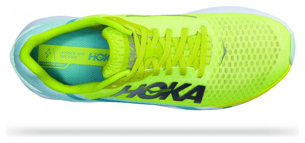 Unisex Hoka One One Rocket X Running Shoes Blue Yellow 