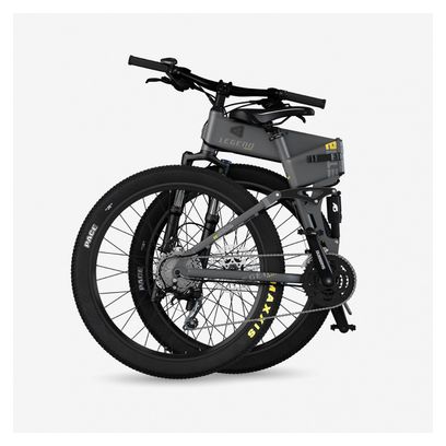 Legend Etna Electric Mountain Bike VAE E-MTB Smart eBike 27,5 , Doble suspensión RockShox + KS, Frenos de disco hidráulicos, Gris Titanio