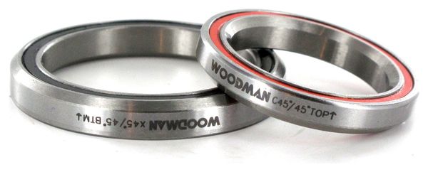 WOODMAN Headset 1''1/8-1.5'' Inset Tapered 45x45° ''Campy'' type
