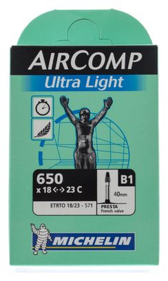MICHELIN Chambre à air Route B1 AIRCOMP Ultralight 650x18/23 Valve Presta 40mm