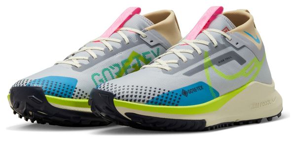Nike React Pegasus Trail 4 GTX Grey Yellow Running Shoes