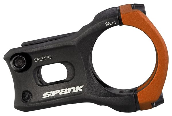 Spank Split 35 mm 0° Stem Black / Orange