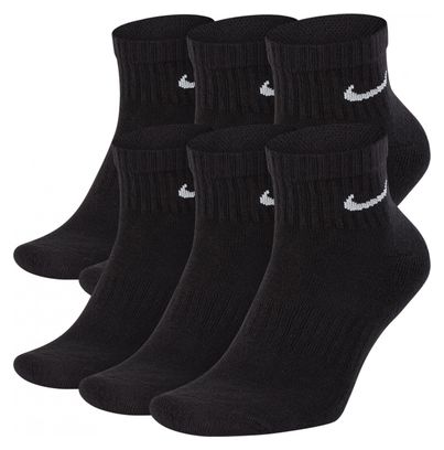 Chaussettes (Pack de 6) Nike Everyday Cushioned Noir Unisex