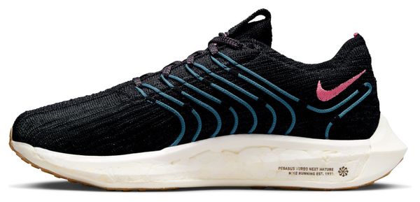Chaussures de Running Nike Pegasus Turbo Flyknit Next Nature Femme Noir