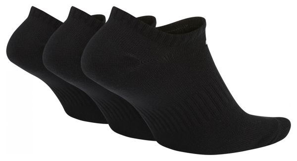 Nike Everyday Lightweight No-Show Socks (x3) Black Unisex